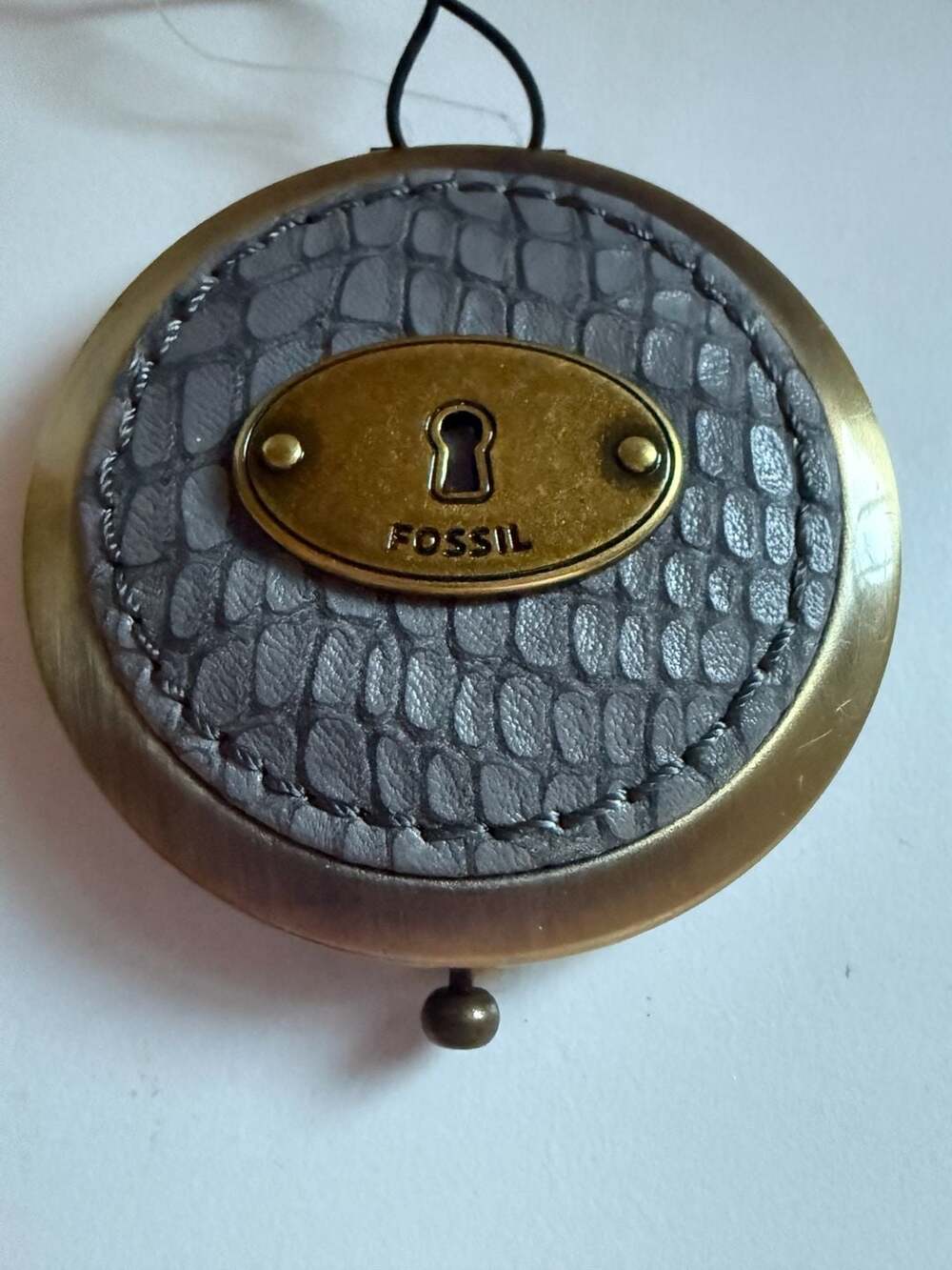Fossil Live In The Present Compact Mirror Vintage Yellow